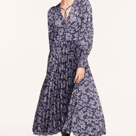 Vera Fleur Tie Front Pleated Dress size XS